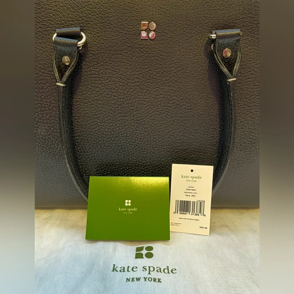 NWT Kate Spade New York Quinn Tarrytown Core Black Leather Handbag - Picture 3 of 10